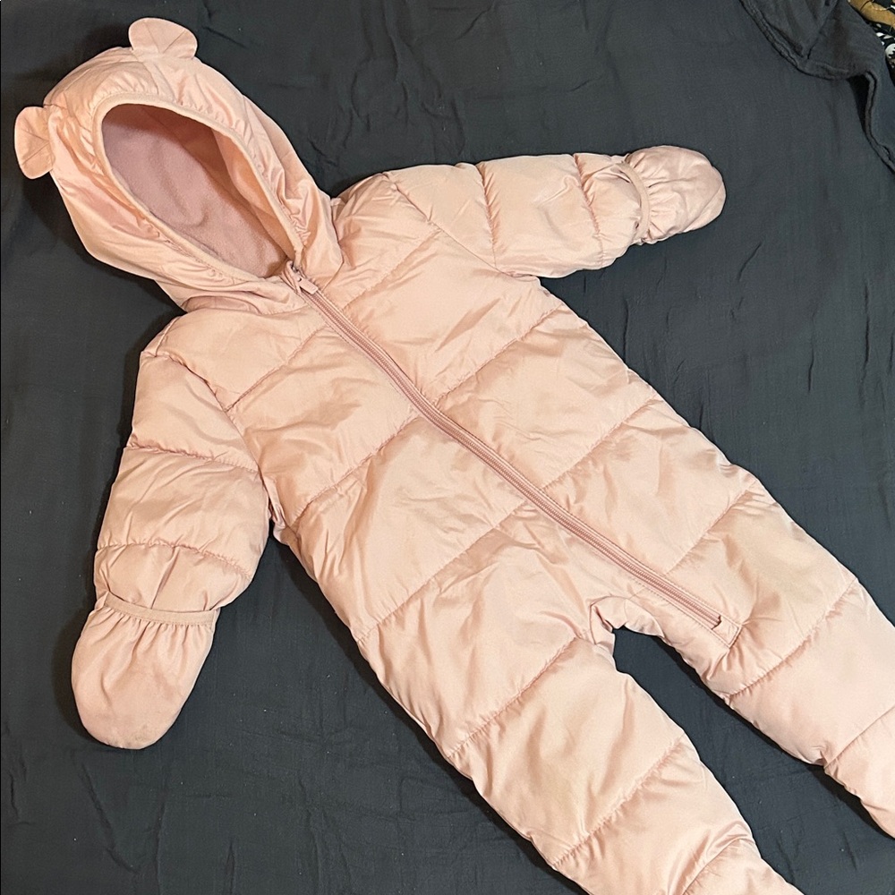 Old Navy Soft Pink Baby Snowsuit